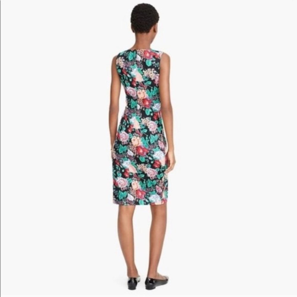 J Crew *ADACHI FLORAL BLACK  MULTI * MERCY SHEATH DRESS - Picture 2 of 12